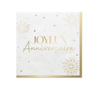 Pack 10 serviettes party dore