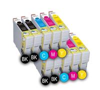 PACK 10 x ENCRES COMPATIBLES INKPRO MULTICOLORESE T0441 BK - T0444 Y FOR EPSON STYLUS C66