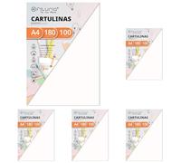 Pack 100 Cartulinas Color Blanco Tamaño A4 180g (Lot de 5)