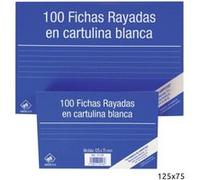 Pack 100 Fiches Bristol rayé 125x75 Nº 2 G