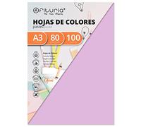 Pack 100 Hojas Color Rosa Claro Tamaño A3 80g