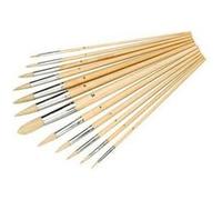 Silverline Tools – Pinceaux d'artiste à extrémités pointues – Pour décoration et bricolage – Lot 12