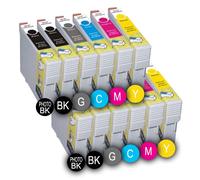 PACK 12 x CARTOUCHES D'ENCRE INKPRO COMPATIBLES MULTICOLORESE PGI525 BK - CLI526 Y FOR CANON MX 880