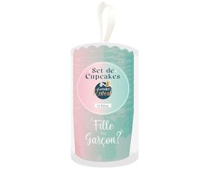 Pack 12caissettes cupcake gender reveal