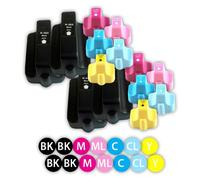 PACK 14 x ENCRES COMPATIBLES INKPRO MULTICOLORESE N363 BK XL - N363 Y XL FOR HP PHOTOSMART 3110