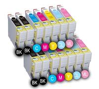 PACK 14 x ENCRES COMPATIBLES INKPRO MULTICOLORESE T0801 BK - T0804 Y FOR EPSON STYLUS PHOTO RX685