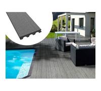 Pack 15 m² - Lames de terrasse composite pleines - Gris