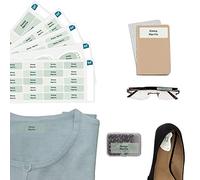 Pack 180 Étiquettes EHPAD Personnalisées - Marquage Linge Vêtements et Objets de Seniors - Autocollantes/Thermocollantes - Feuilles