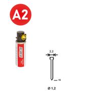 PACK 2 000 J-15 INOX + 2 GAZ GAZ0020 - ASLAFIX - P6J-169