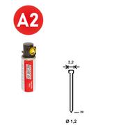 PACK 2 000 J-20 INOX + 2 GAZ GAZ0020 - ASLAFIX - P6J-199