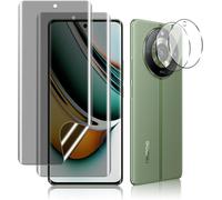 Pack 2+2 - Film Écran Vie Privée Tpu + Protège-Lentille Caméra Pour Realme 11 Pro+ 5g, Hd Anti-Rayures, Ultra-Sensible, Compatible Déverrouillage Empreinte