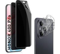 Pack 2+2 Film Hydrogel Anti-Espion Pour Honor 400 Pro + 2 Verres Trempés Protecteurs Caméra - Protection Écran Hd Anti-Rayures, Hydrophobe/Oléophobe, Installation Facile