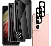 Pack 2+2 Verre Trempé Confidentialité Pour Samsung Galaxy S23 - Film Anti-Espion Ultra-Fin, Haute Sensibilité Tactile Et Protège-Objectifs, Compatible Coques