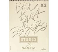 Pack 2 - Album spirale microperforé, A3, 100 feuilles, Garro Esbozo, grain fin 90 g, Non spécifié