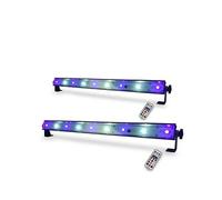Eclairage et jeux de lumière Hq Power Pack 2 Barres à led slim light - effet wash UV avec stroboscope blanc