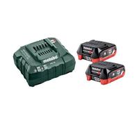 Pack 2 Batteries 12 Volts + chargeur - METABO - LiHD - 4 Ah - Tension 12 V