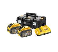 Pack 2 batteries 18-54V Flexvolt 12-4 Ah + Chargeur DCB118 DEWALT
