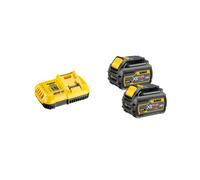 Pack 2 batteries FLEXVOLT 54V 6Ah + 1 chargeur en boite carton - DEWALT - DCB118T2