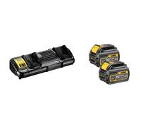 Pack 2 batteries 18-54V Flexvolt 6-2 Ah + Chargeur Double DCB132 DEWALT