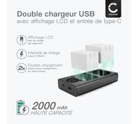 Pack 2 Batteries Arlo A-1,A-1b 2000mah Et Double Chargeur Rapide Pour Caméra De Sécurité Arlo Pro 2 - Domotique Surveillance