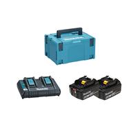 Pack 2 batteries BL1850B 18V 5 Ah + chargeur double DC18RD MAKITA