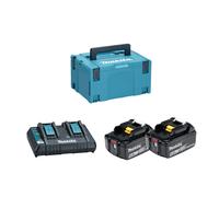 Makita 198077-8 - batterie Li-Ion 18V - pack débutant (2x 6,0Ah) avec coffret Mbox