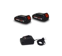 Pack 2 Batteries CONCEPT 20V Lithium 2 Ah compatible pour la gamme d'outils Electro-portatifs X-PERFORMER + Chargeur