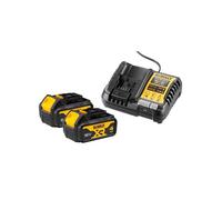 Pack 2 batteries DEWALT XR 18V 4Ah Li-Ion + chargeur - DCB1104M2-QW