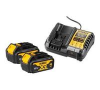 DeWalt Pack de 2 batteries XR 18V DCB1104M2-QW 4Ah Li-Ion + chargeur