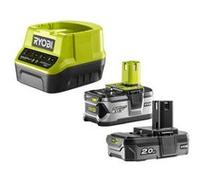 RYOBI - 1 Batterie Lithium+ 18V - 4,0 Ah, 1 Batterie Lithium+ 18V 2,0 Ah et 1 Chargeur Rapide 2,0 A - RC18120-242