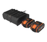 Pack 2 Batteries - - WA3611 - 20V - 4Ah - Chargeur Double Haute Performance