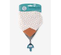 Pack 2 bavoirs bandana + attache sucette - terracotta TU