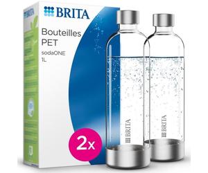 Pack 2 Bouteilles BRITA - Pour machine SodaONE - Capacité 1L - PET