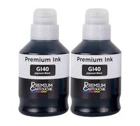 Pack 2 Bouteilles encre GI-40 GI-41 GI-490 Noir compatible pour Canon Haute capacité 135ml