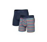 Pack 2 boxers saxx quest quick dry mesh harvest stripe bleu marine x2