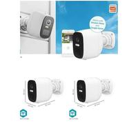 Pack 2 Caméras surveillance extérieure Wi-Fi 4MP Full HD 1080p IP65 Accu 5 Mois support MSD