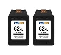 Pack 2 Cartouche 62XL 62 XL C2P04AE C2P05AE compatible pour HP Noir Haute capacité avec puce 600 pages