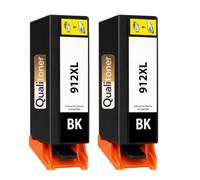 Pack 2 Cartouche 912XL 912 XL Compatible pour HP OfficeJet 8010 8012 8014 8014e 8015 8015e 8017 8022e 8024e 8025e Pro 8022 8023 8024 8025 Noir Haute capacité avec Puce Anti Mise à Jour 825 Pages