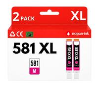 Pack 2 Cartouche CLI-581XXL CLI 581 XXL compatible pour Canon Magenta Haute capacité avec puce 750 pages