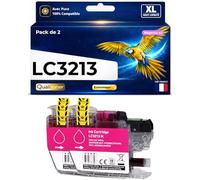 Pack 2 Cartouche d'encre LC3213M LC3213 M LC3211M LC3211 M Compatible pour Brother DCP J497DW J572DW J772DNW J772DW J774DW MFC J491DW J497DW J890DW J895DW Magenta Haute capacité avec Puce 400 Pages
