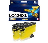 Pack 2 Cartouche LC426XL LC426 XL compatible pour Brother Jaune Haute capacité avec puce 5000 pages