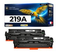 Pack 2 Cartouche toner W2190X W2190A 219X 219A compatible pour HP 3202 3302 Noir Haute capacité avec puce 3200 pages