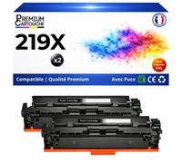 Pack 2 Cartouche toner W2190X W2190A 219X 219A compatible pour HP 3202 3302 Noir Haute capacité avec puce 3200 pages