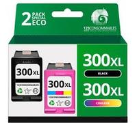 Pack 2 cartouches 123CONSOMMABLES compatible pour HP 300XL noir et couleur Pack G