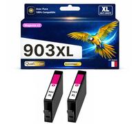 Pack 2 Cartouches 903XL 903 XL Magenta compatible pour HP OfficeJet Pro 6960 6970 Haute capacité avec puce résistante aux mises à niveau
