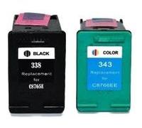 Pack 2 Cartouches d'encre compatible HP 338/343 xl.