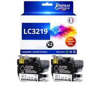 Pack 2 Cartouches d'encre LC3219XL Compatible pour Brother MFC J5330DW XL J5335DW J5335DWF J5730DW J5930DW J6530DW J6535DW XL J6730DW J6930DW J6935DW Noir Haute capacité avec Puce 3000 Pages