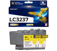 Pack 2 Cartouches Encre LC3237 LC 3237 LC3237Y LC 3237Y Compatible pour Brother HL J6000DW HL J6100DW MFC J5945DW MFC J6945DW MFC J6947DW Jaune Haute capacité avec Puce 1500 Pages
