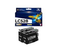 Pack 2 Cartouches Générique LC528BK Noir 6000 pages compatible Brother MFC J6760DW, J6960DW, J6975DW, J6977DW