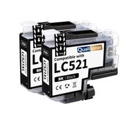 Pack 2 Cartouches LC521BK Compatible pour Brother Noir 500 Pages